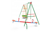 Детский комплекс DFC MULTIPLAY качели: планер, верёвочные, гнездо и балансир
