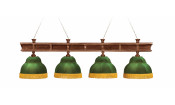 Лампа Президент 4пл. ясень (№2,бархат зеленый,бахрома желтая,фурнитура золото)