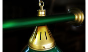 Лампа STARTBILLIARDS 2 пл. (плафоны зеленые,штанга зеленая,фурнитура золото)
