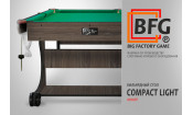 Бильярд BFG Compact Light 5 (Анкор) (РП, серый (ЛДСП), ЛДСП_16, Сукно Euro Pro 50 ш1.98м Yellow green, Х/б сетка)