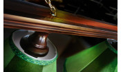 Лампа Классика 2 4пл. ясень (№11, бархат зеленый, бахрома зеленая)