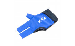 Перчатка бильярдная "K-1" (черно-синяя, вставка кожа)