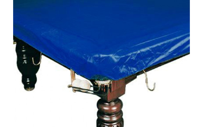 Покрывало для стола 9 ф (влагостойкое, темно-синее, резинки на лузах)