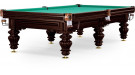 Бильярдный стол для русского бильярда "Turin" (черный орех, 6 ног, плита 38мм)