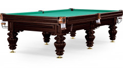 Бильярдный стол для русского бильярда "Turin" (черный орех, 6 ног, плита 38мм)